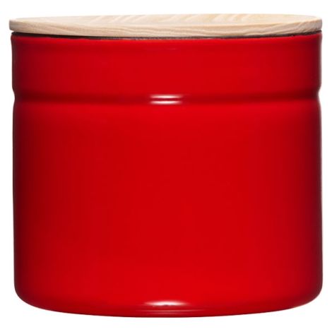 Riess Boîte à provisions avec couvercle Ø13cm émail Fresh Tomato