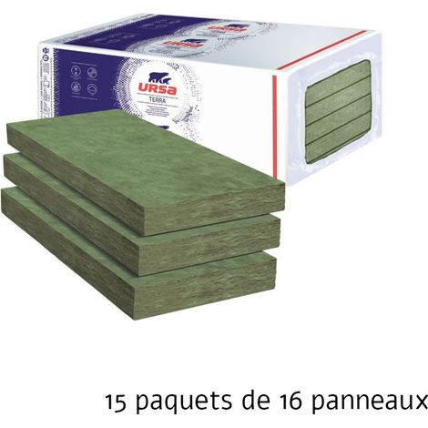 Ursa – Pack de 15 panneaux laine de verre acoustique 11.52 m² – Épaisseur 45 mm – Coefficient R 1.1 – Isolation optimale pour espaces confinés (1/4)