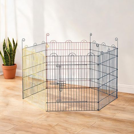 Barrière pour chien bunt en metall 120 x 120 x 60 cm (1/5)