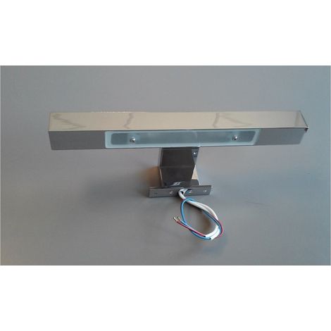 Sanitaire – Applique extérieure halogène IP44 finition chromée – Dimensions L298 x P97 x H30 mm – Pour espaces confinés et chantiers humides (1/5)