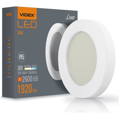 Außenwand- und Deckenleuchte 32 cm LED 24W weiß IP65 LENA Videx