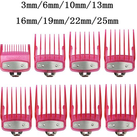 10 Capuchons de Tondeuse Transparents Universels pour Wahl, Accessoires Coiffeur, Peignes de Coupe Professionnels, Sabots de Limitation pour Tondeuse Cheveux (1/5)
