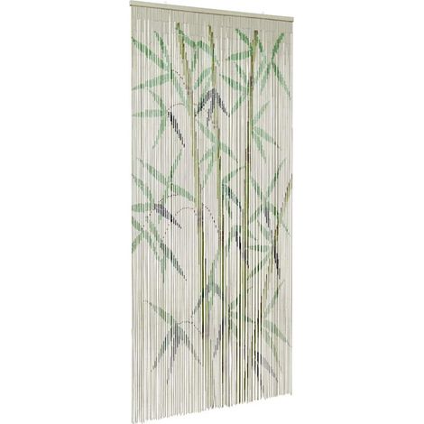 Insekten-Türvorhang Bambus Druck 100x200 cm Bambus vidaXL
