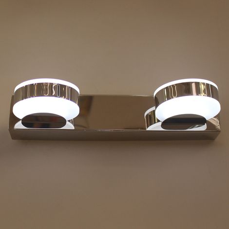 Applique murale LED pour salle de bain, suspension 6W, lumière blanche (6000K), 2 sources lumineuses, lampe de chevet pour chambre. (1/5)