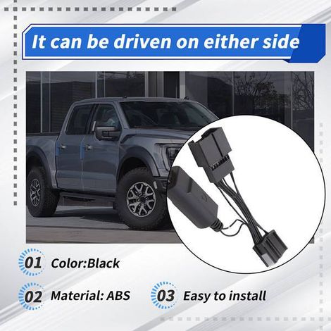 1 couleur : Noir  Matériau : ABS  Adaptateur secteur pour caméra de tableau de bord de voiture.  -DECOWOOD