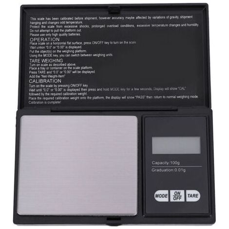 Mini balance numérique portable haute précision à LED, pour bijoux en or, argent et diamant (100 g/0,01 g) (1/5)