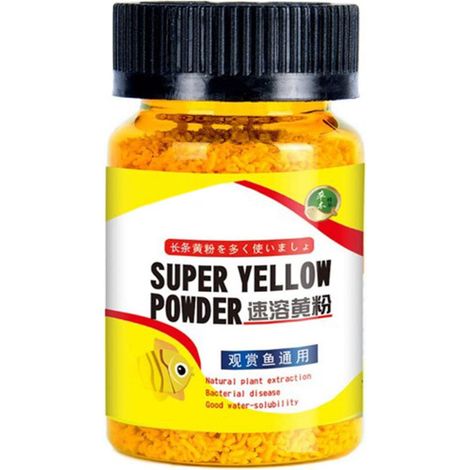 Poudre jaune soluble pour poissons exotiques aquarium prévention des infections 1 bouteille 65g (1/3)