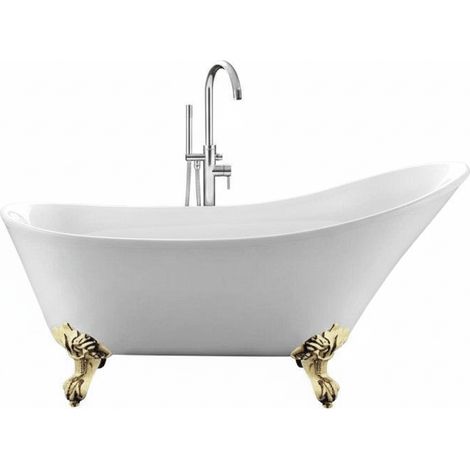 Freistehende Badewanne BALMAIN Adlerfüße GOLD 161