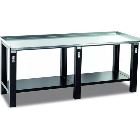 USAG 506 TA/2000 BANCO DA LAVORO PER OFFICINA PIANO IN ACCIAIO 200x70x91 cm (1/4)