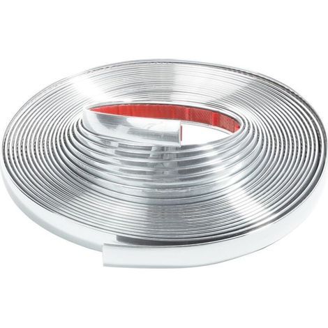 Selbstklebende Chromzierleiste, Chrom-Autozierleiste, universelle dekorative Klebe-Stoßstangen- und Türzierleiste (12 mm, 5 m) (1/4)