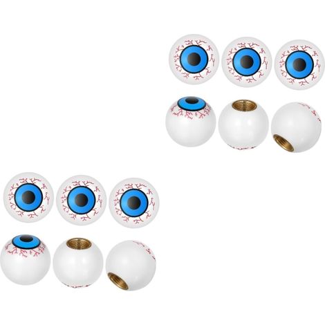 12pièces Bouchons De Valve De Pneu Oeil pour Voiture Capuchons Antipoussière pour Tige De Valve Accessoires De Décoration Unique pour Véhicules (1/5)
