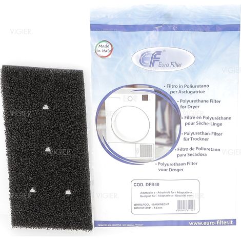Filtre mousse sèche linge condensation Whirlpool DFB40 Whirlpool (1/5)