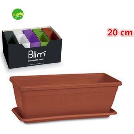 Vaso da giardino primula Veca con sottovaso cm20 multicolore