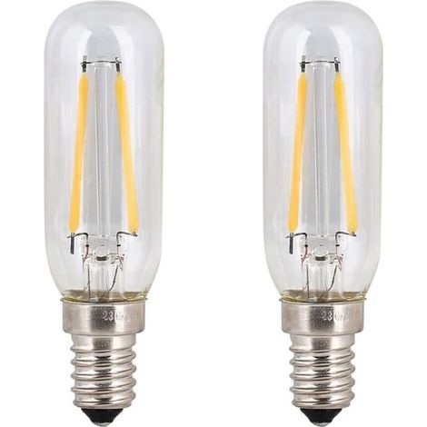 Lot de 2 ampoules LED 4W SES pour hotte aspirante E14 Blanc froid 6000K T25 Ampoules à filament de tube 40W Remplacement à incandescence Petite vis Edison Appareil non dimmable pour hotte (1/5)