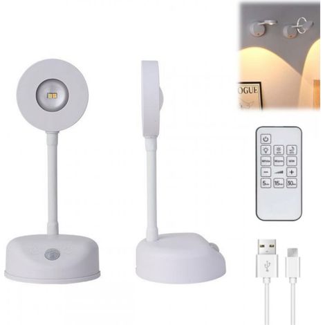 Lampe murale sans fil télécommande 3 modes éclairage tableau rechargeable USB armoire (1/5)