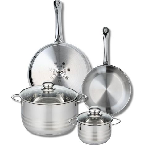 Ensemble de 2 Poêles de cuisson 24 et 28 cm et 2 faitouts 14 et 24 cm Elo Profi Brillant (1/5)