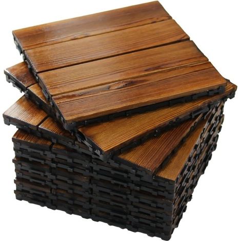 Lames de terrasse en bois de sapin de Chine, antidérapantes, imperméables, pour balcon extérieur, résistantes à la corrosion, pour fête en plein air (1/5)