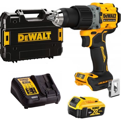 Dewalt DCD805P1T Perceuse à percussion XR Brushless 18V 90Nm - 1 X 5Ah Batteries, chargeur en coffret