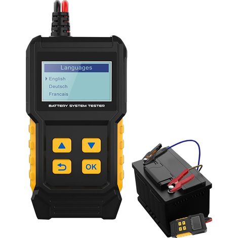 Testeur de Batterie Automobile Testeur de Batterie pour Bateaux Analyseur de Tension de Charge Intelligent Compact pour Camions, Motos, Quad, Camping-Car, Remorques et Utilisation (1/5)