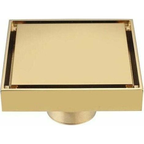 Full Copper brossé Gold flooring Étanche aux odeurs avec filtre noyau intérieur WC salle de bain machine à laver balcon cacher Gold flooring,de (1/5)