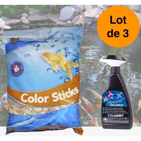 Pack Nourriture Koï 45 L Mix en Sticks + Spray Soin Bassin (1/5)