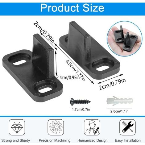 FOREHILL 6 PCS Guide Porte Coulissante en Plastique 45×20×24mm Guide Porte Coulissante Sol Multifunctiona Guide de Plancher Anti-bruit Robuste avec Vis pour Portes Coulissantes Maison Bureau