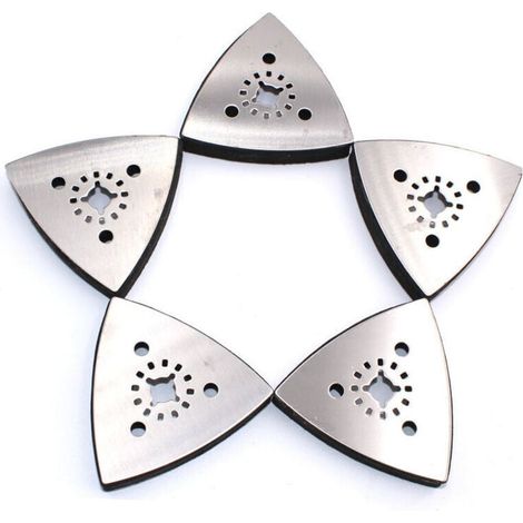 Plateau Abrasif Patin de Ponçage Ponceuse Triangle Disque pour outils Multifonctions (3pcs) (1/5)