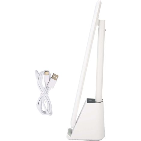 Lampe de bureau LED rechargeable 3 modes d'éclairage, contrôle tactile, protection des yeux, avec chargeur sans fil pour téléphone (1/5)