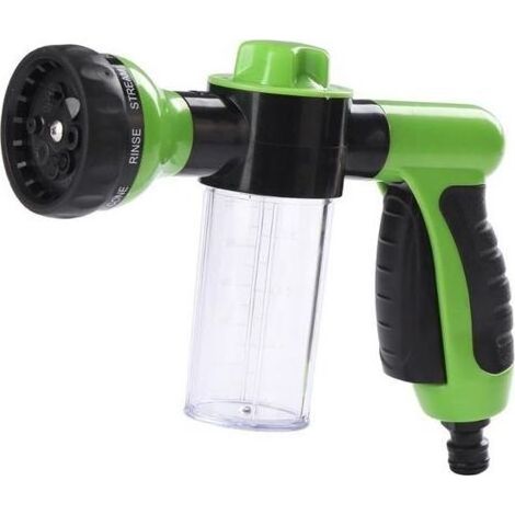Pulvérisateur de mousse pour lavage auto - pulvérisateur de mousse - lance à mousse - lavage auto - lavage de vitres - pistolet à mousse pour tuyau d'arrosage - pistolet à mousse pour voiture - vert