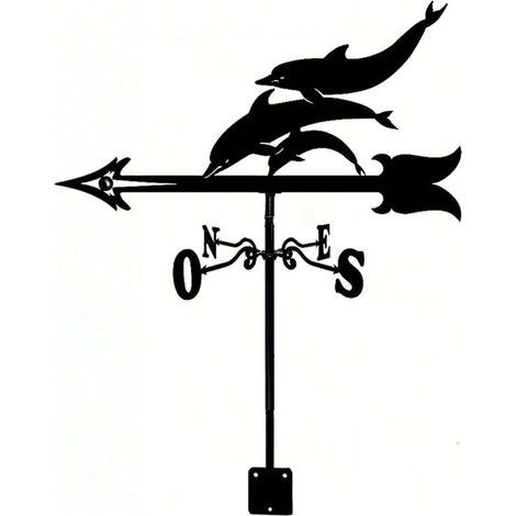 Ensemble de girouettes requin, girouettes de jardin extérieur, décorations de toit, ornements artisanaux pour cour Dtian (1/4)