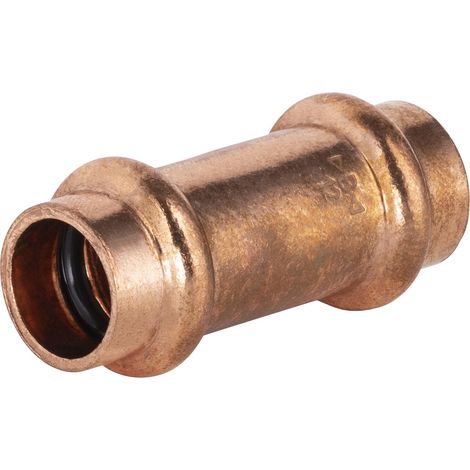 Manguito Cobre Doble Hembra Igual Cobre a Prensar QUICK PLOMBERIE - Hembra Ø12