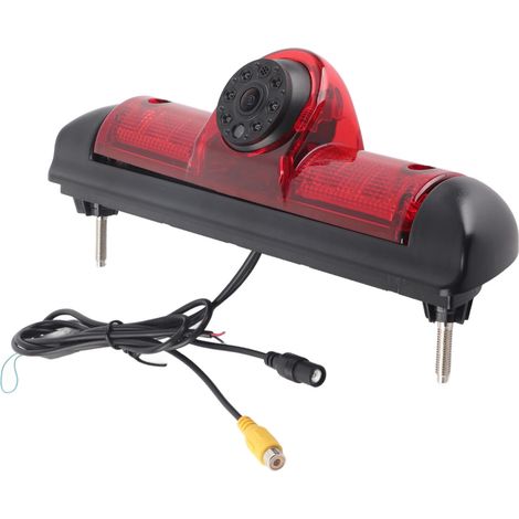 Caméra de recul 170° HD pour Fiat Ducato, vision nocturne LED, feu stop intégré, montage sur feux arrière, remplacement, étanche, grand angle. (1/5)