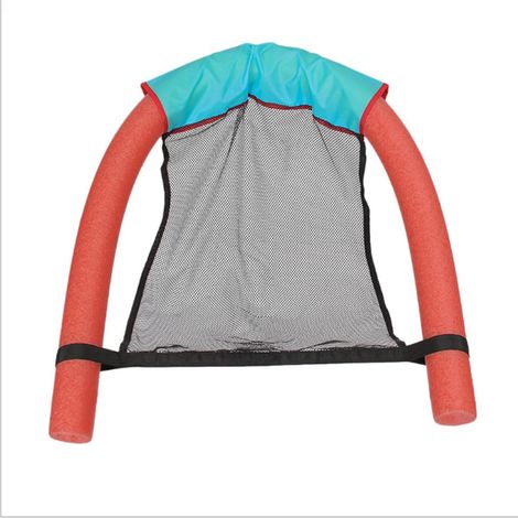 Hamac Flottant Gonflable Bleu pour Piscine – Chaise Longue de Plage Pliante, Anneau de Natation Flottant, Diamètre 7,5 cm