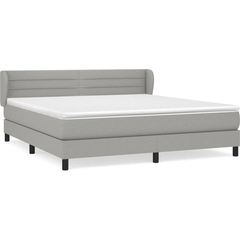Maison Exclusive - Giroletto a Molle con Materasso Grigio Chiaro180x200 cm Tessuto (1/5)