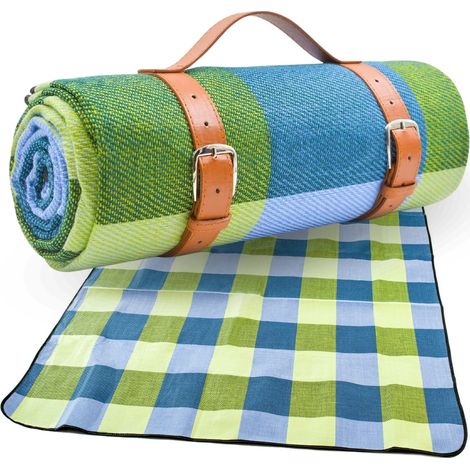 Coperta da picnic, telo da spiaggia a quadri, isolante, pieghevole, impermeabile, 200x200 (1/5)