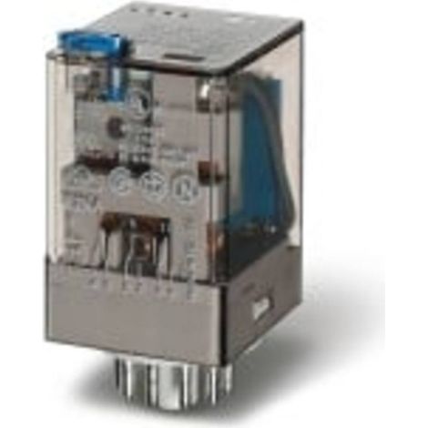 FINDER SERIE 60 RELAIS INDUSTRIAL UNDECAL 60 VDC 3 CONTATTI PULSANTE + INDICATORE