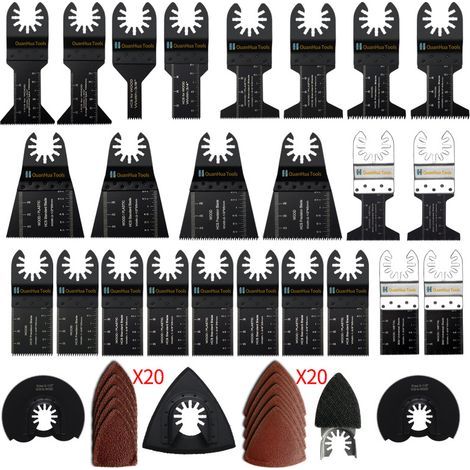 Kit de lames de scie oscillantes multi-outils de 68 pièces pour fraiseuses à fentes carrées (1/5)