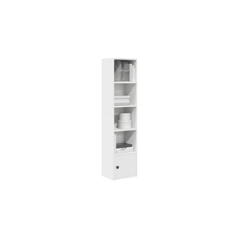 Bibliothèque blanc 31x24x127 bois d'ingénierie (1/5)