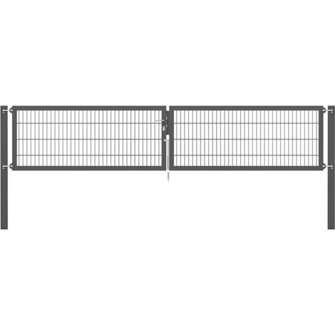 ALBERTS Doppeltor Flexo Plus, anth.RAL 7016, z.Einbet.BxH4000x800mm, PF1500/100x100mm (1/5)