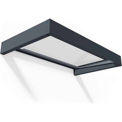 Patio Cover Sophia Door Awning Canopy 1600 Clear - Acrylic - L160 x W95 x H17 cm - Grey