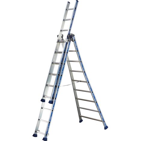UMSTELLBARE PLATINIUMLEITER 3 Ebenen Zugang 5.8m - TUBESCA COMABI - 02443607