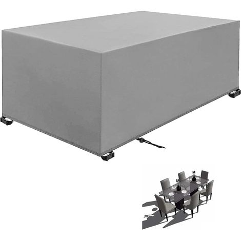 L&H-Cfcahl – Housse de protection pour mobilier extérieur 200x165x80cm – Imperméable 420D Oxford – Anti-UV et coupe-vent – Cordon de serrage ajustable