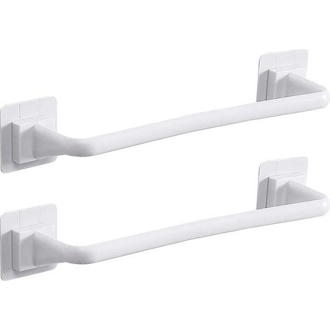 Set mit 2 wandmontierten Handtuchhaltern aus Kunststoff für Blumentopfdeckel, Badezimmeraccessoires, Küche, Bad, Toilette (1/3)
