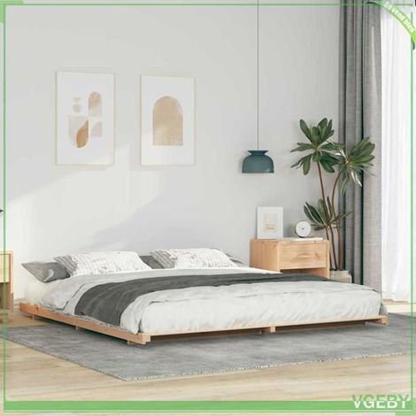 Cadre de lit - ABI - 180 x 210 cm - Bois massif en pin - Design moderne et minimaliste (1/5)