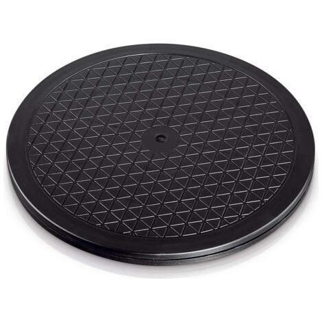 Sollbry Plateau Universel  Rond (40 cm, Taille XL, Poids supporté 100 kg (idéal pour TV, Enceintes, écrans, appareils de Cuisine) Noir (1/4)