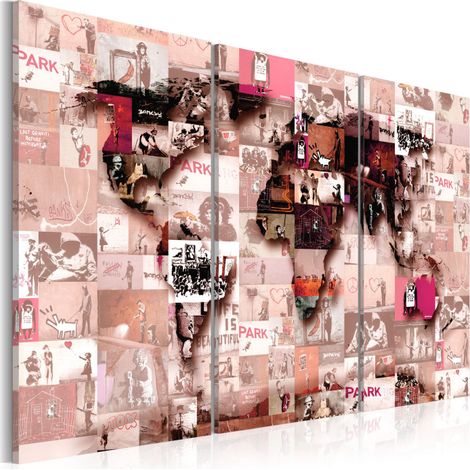 Tableau Imprimé "Banksy - Graffiti Collage" 60 x 90 cm (1/2)