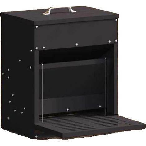 Alimentation par pédale en acier pour poules, capacité de 10 kg, dimensions 33 cm x 42 cm x 40 cm, résistant aux intempéries, adapté pour une utilisation intérieure et extérieure (1/5)
