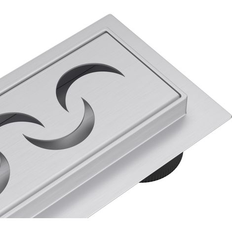 BALNEO - Caniveau de douche 90 cm - Canal de douche 90cm avec Siphon Decor Next Moon - Caniveau linéaire acier inoxydable AISI 304 Panel décoratif (1/4)