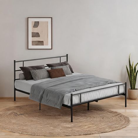 Canapé convertible nero en acciaio 165 x 211 x 100 cm (1/5)