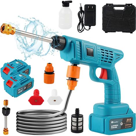 Nettoyeur haute pression sans fil 200 bar 3500W – Pistolet eau voiture portable – Compatible Makita 18V (1/5)
